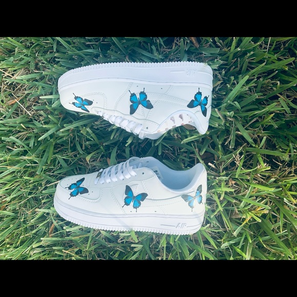 Nike | Shoes | Nwt Custom Nike Air Force Butterfly Drip | Poshmark